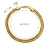 Exquisite Gold Bracelet 6MM Men's Side Bracelet Exquisite Jewelry Plated 18K Gold Bracelet Men's Side Bracelet