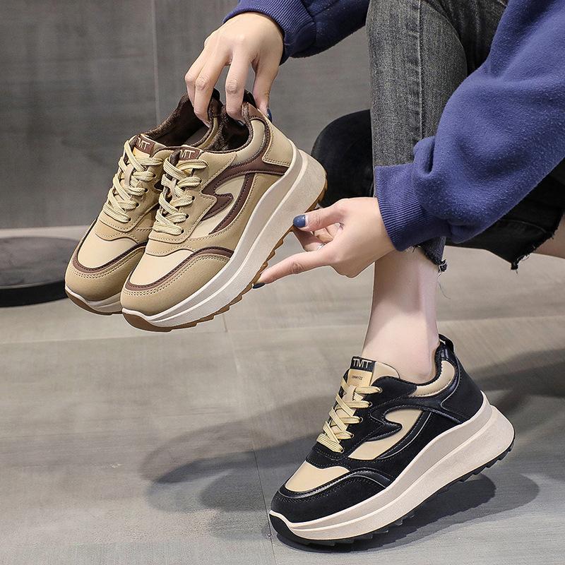 Women's 2022 Spring/Autumn Korean Style Fashion Casual Chunky Sole Breathable Forrest Gump Running Shoes