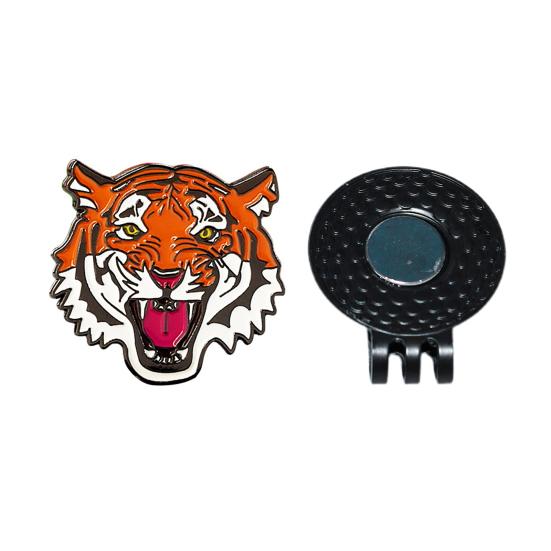 Маркер для мячей для гольфа Tiger с зажимом для шляпы, магнитный металлический маркер для мячей для гольфа, зажим для шляпы, аксессуар для гольфа для мужчин и женщин