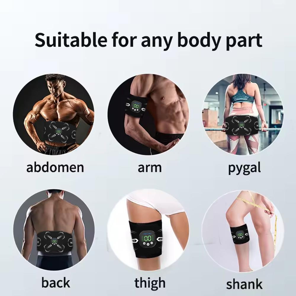 Electric Abs Toning Training Belt EMS Body Slimming Belt Waist Trimmer Abdomen Muscle Stimulator Weight Loss Massager Men Women