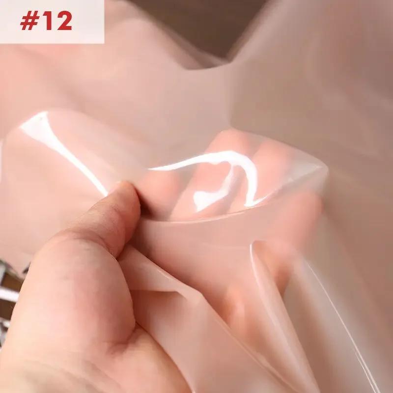 120x50cm TPU Fabric PVC Jelly Film Waterproof Crystal Bag Plastic Raincoat Fabric Transparent Clothing Bag Stage Diy Material