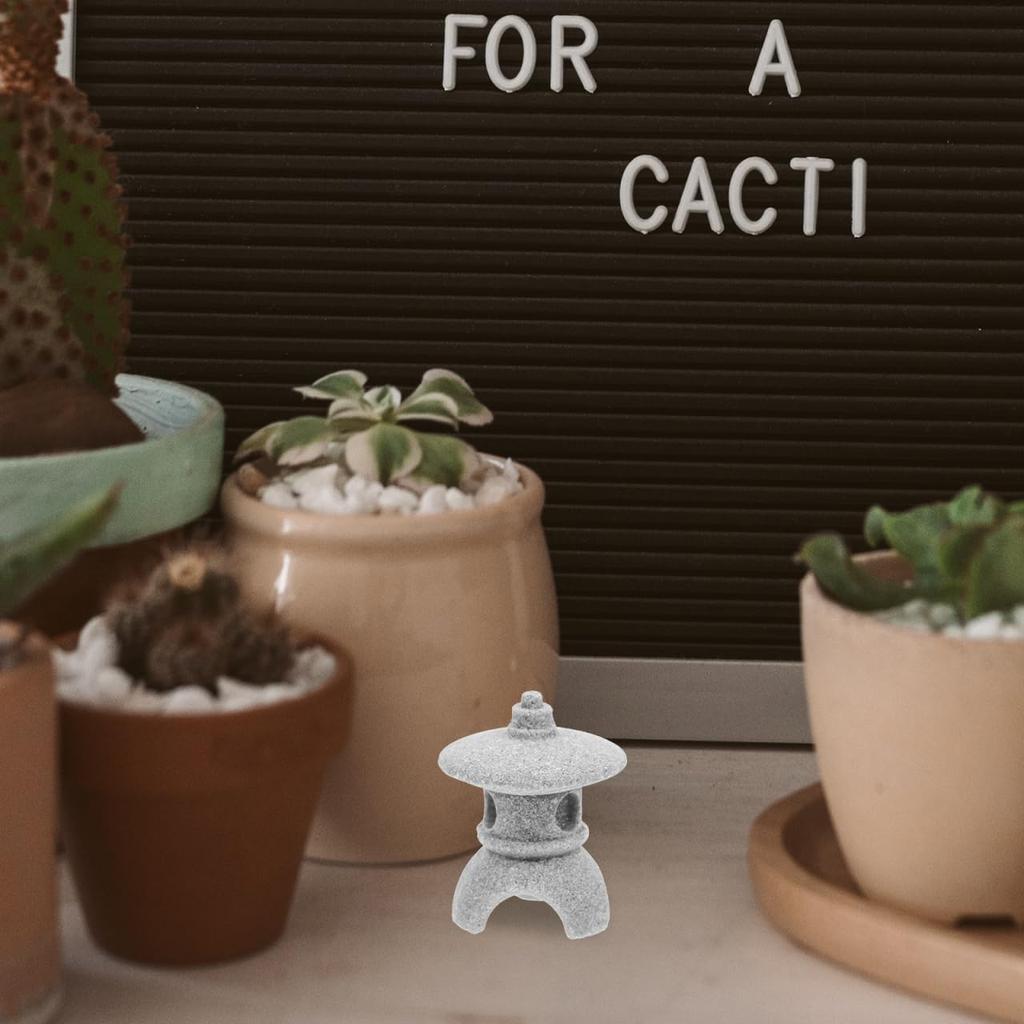 YARDWE Cobblestone Miniature Pagoda Set of Imitation Pavilion Aquarium Lightweight Bonsai Garden Ornaments Statues, 5, Statues, Decor, Figurines,