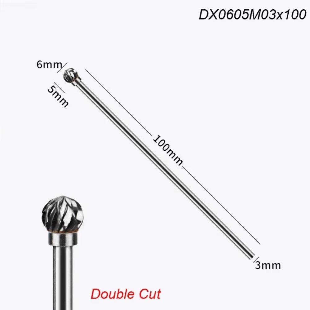 100mm Rotary File Milling Cutter Extra Long Carbide Burr Alloy Bits Tungsten Steel Grinding Head