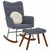 VidaXL Rocking Chair with Footrest Dark Grey Velvet, Rocking Armchair, Lounge Chair, Living Room Seat, Chair, 4016844