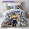Jojo'S Bizarre Adventure Pattern Bedding Quilt Set Quilt Cover Pillowcase Home Birthday Gift(1 * duvet cover + 2 * pillowcase, without core)