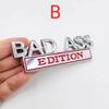 Car BAD ASS Edition Metal Emblem Badge Sticker For Jee/p Gr/and Ch/erokee Lib/erty P/atriot Ren/egade Fo/rd F-150 F250 F350