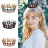 Vintage Rhinestone Wedding Crown Sparkling Crystal Headpieces King Bridal Tiara  Wedding Ceremony