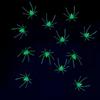 10Pcs Party DIY Decoration Halloween Luminous Rubber Fake Spider Plastic Figure Prank Funny Toy Home Party Decoration Gift