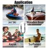 Elastic Bungee Dock Lines 2/1PCS Shock Absorbing Marine Rope Stainless Hooks Adjustable Mooring for Kayak Jet Ski Pontoon Canoe