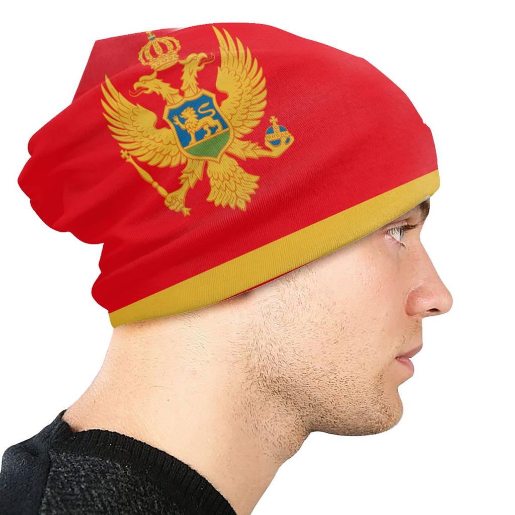 Хиппи флаг Черногории Skullies шапочки женские унисекс зимняя теплая шапка с напуском вязаная шапка для лыж
