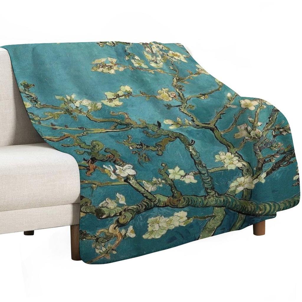 Almond Blossom Throw Blanket Luxurious Soft Fuzzy Blanket for Sofa Bed
