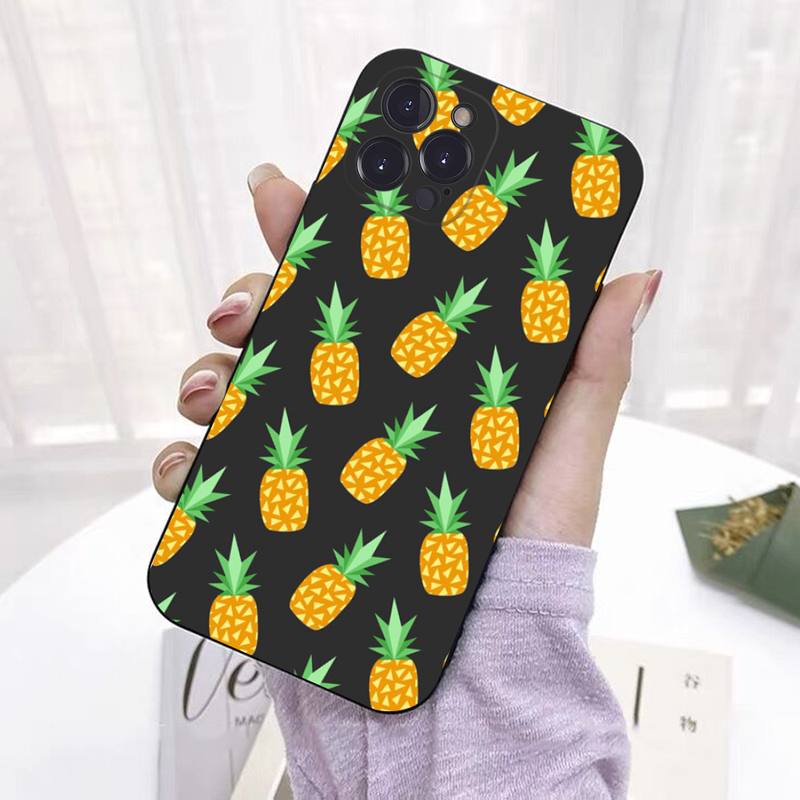 Чехол для телефона с ананасом для iPhone 13 Pro MAX 14 11 12 Mini X XS XR 6 7 8 Plus SE 2020 Мягкий ТПУ чехол