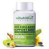 Health Veda Organics Веганская поддержка коллагена | 60 веганских капсул | Растительная формула с витамином C и биотином | Поддержка кожи, волос и ногтей