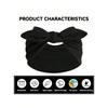Black Bow Wide Headbands For Women, Non-Slip Yoga/Workout Headwraps, Hair Accessories Made Of Fiber Turban Headband Sweatband Hair Band