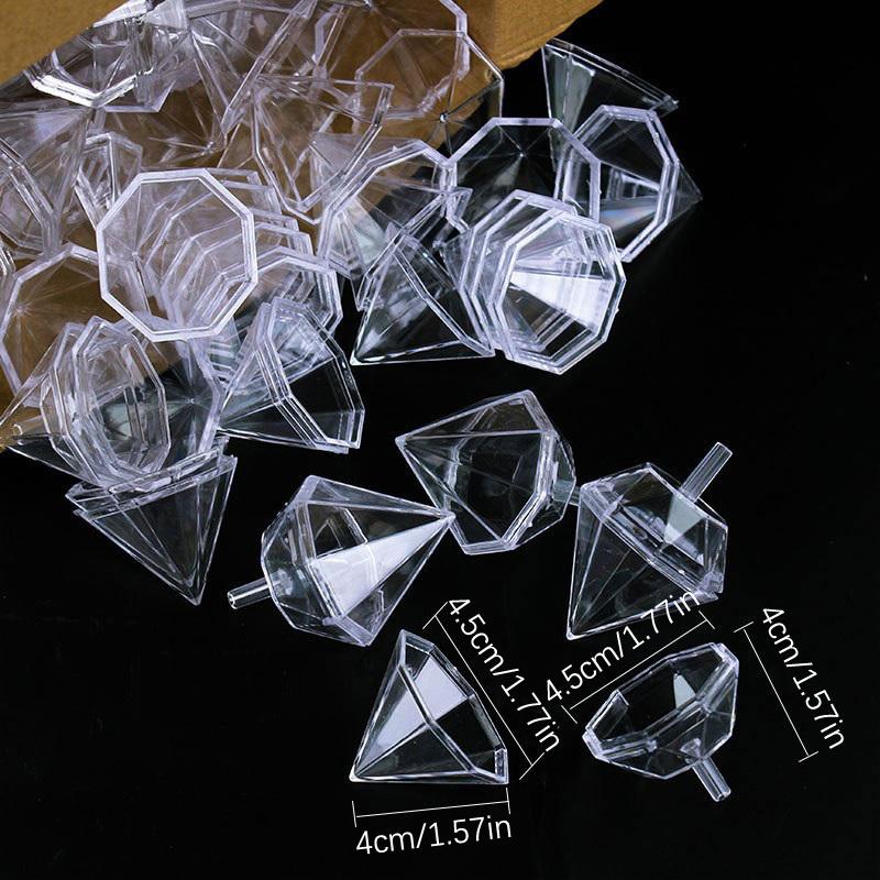 10 шт. прозрачная мини-коробка для шоколада, пластиковая упаковка для конфет в виде трюфелей, подарочная коробка на День святого Валентина, принадлежности для украшения свадебной вечеринки