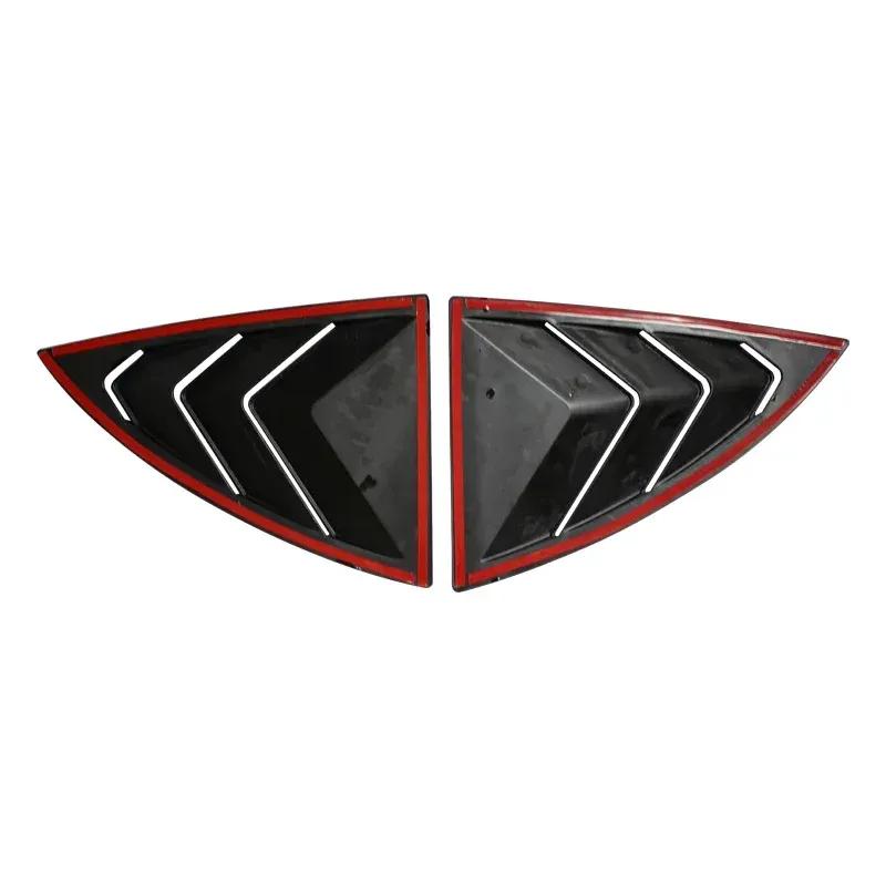 For Tesla Model Y - Car Rear Window Shutter Cover Trim Window Louver Side Vent Trim Sport Style Accessories