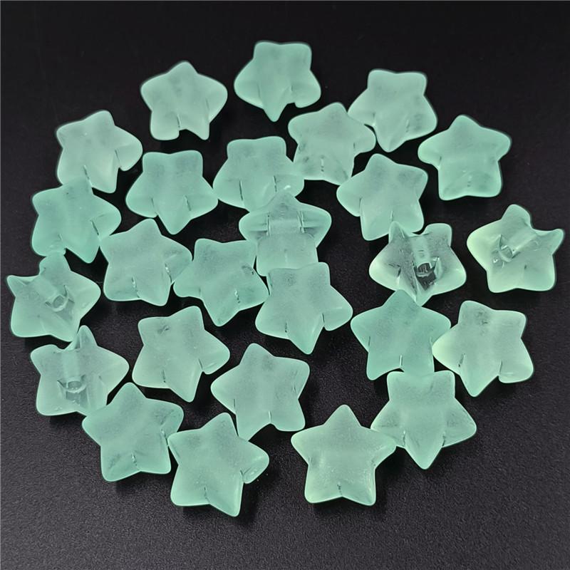 Матовые матовые модные аксессуары «сделай сам», звезда с задним отверстием, 10 шт., бусины с пентаграммой в виде персикового сердца для изготовления ювелирных сережек