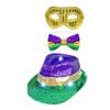 Mardi Gras Celebration Costume Hat Masquerade Mask Festival Theme Party Sequins Fedora Hat Carnival Party Accessories