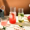 Water Carafe Glass Kettle Set Cold Hot Water Bottle Cup Sets Teacup Juice Pot Bedside Pitcher Carafe for Milk Beverage Tea
