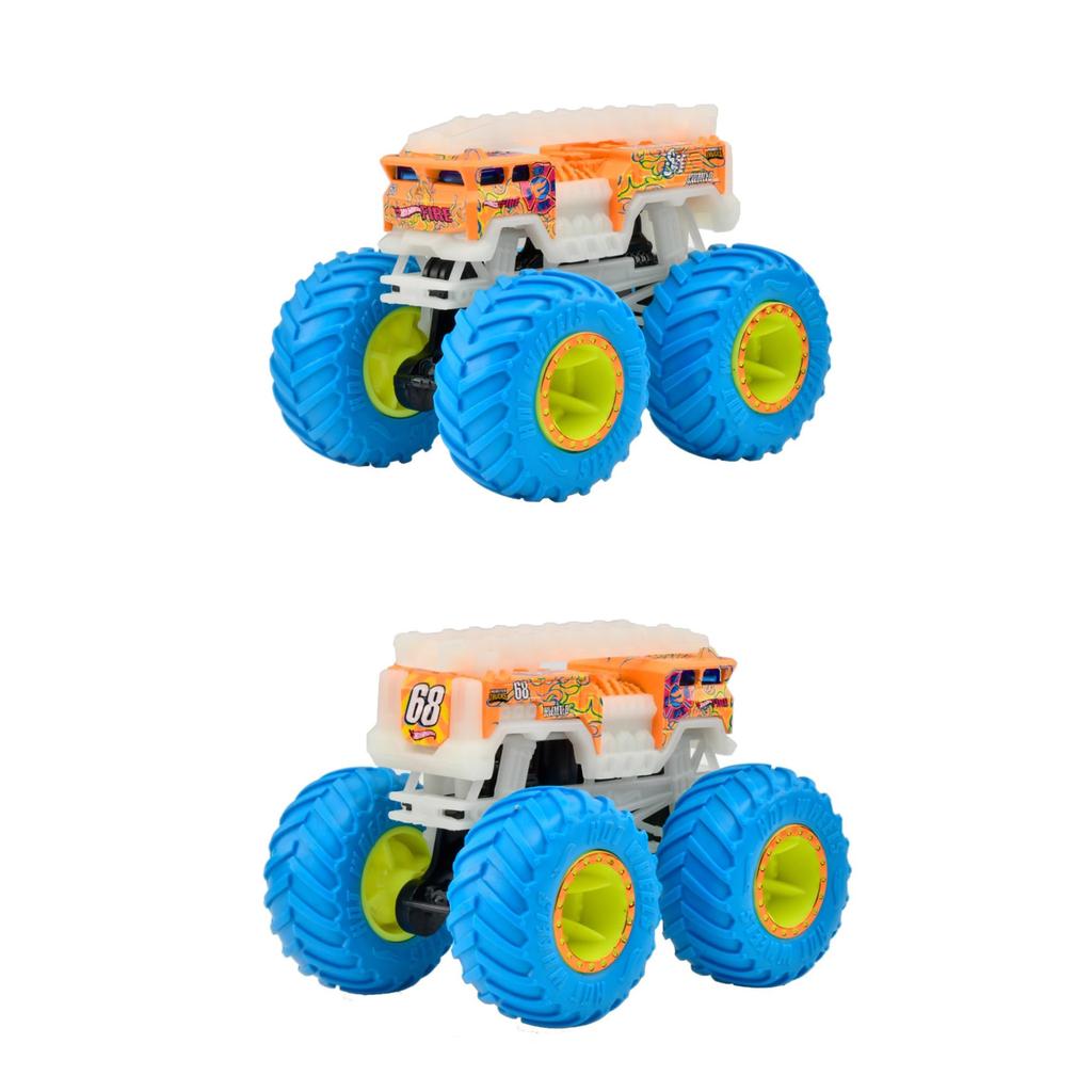 Hot Wheels Light-Up! Monster Truck Assortment Vehicle Toys, Mini Cars, 6-Car Box, Ages 3+, Multi-Purpose, 986A-JFX08