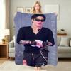 White Hockey Mask Print Theme Printed Blanket Thick Warm Fleece Blanket For Living Room Bedroom Recliner Home Party Decor Christmas Gift