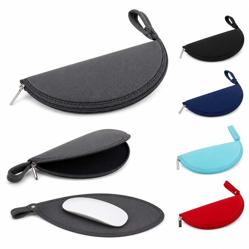 Zipper Closure Mouse Storage Pouch Convertible Mouse Pad Mouse Pad Pouch Laptop Accessories