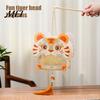 Mid-Autumn Festival Decorations Chinese New Year DIY Tiger Head Lantern Kit, Traditional Handheld PP Photogenic Party Props Craft with LED Light