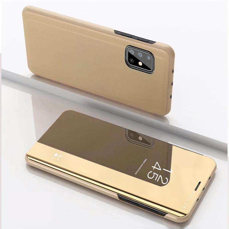 Чехлы-книжки с зеркалом для Samsung Galaxy A55 A16 A56 A36 A26 A35 A25 A15 5G Чехол для телефона для Samsung A54 A52 A32 A22 A12 A71 4G Обложка