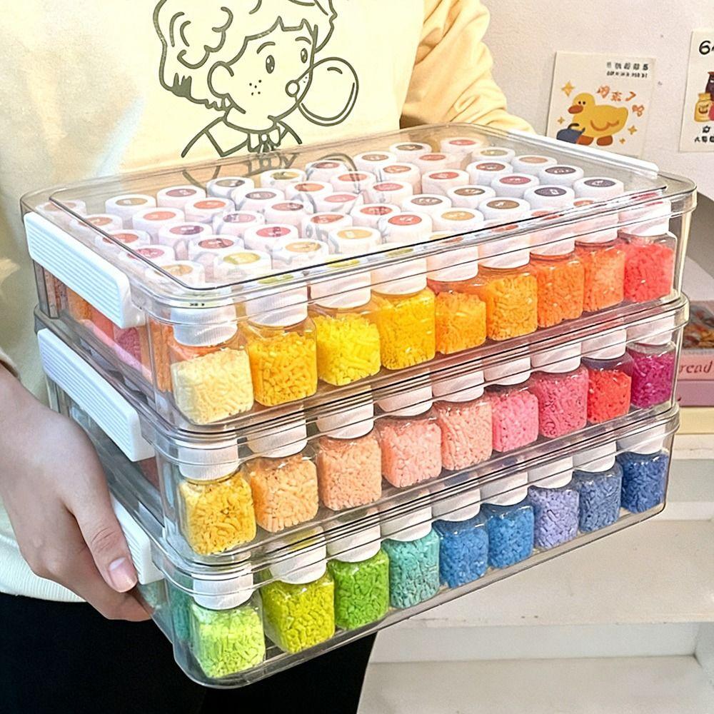 Большая упаковка для бусин Perler Прозрачная бутылка для хранения бусин Инструменты для организации дома