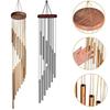 1PCS 12 Tubes Aluminum Alloy Wind Chimes with Hook Gold/silver Bells for Outside Home Wedding Party Memorial Decoration Gifts