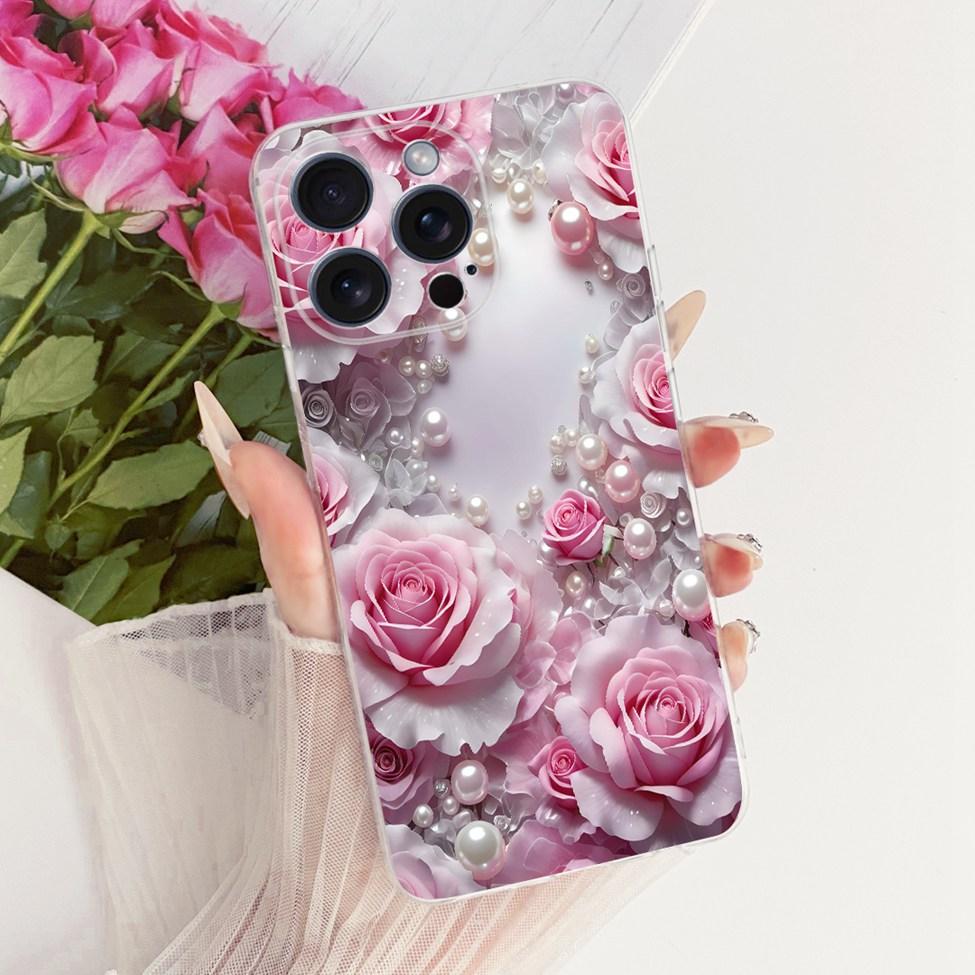Casing For iPhone 15 Pro Max Cover Fashion Cartoon Cute Funny Painted Silicone Case A2849 A3105 A3106 A3108