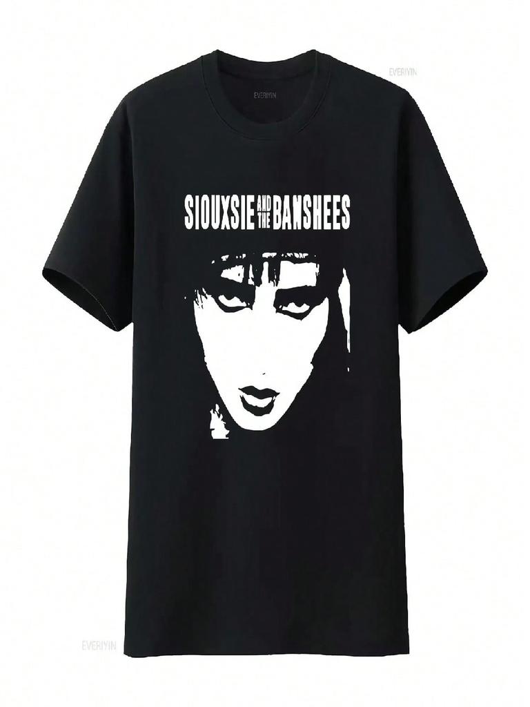 Siouxsie And The Banshees T Shirt Vintage Washed Stylish Top For Everyday Wear Unisex Versatile Stretched Streetwear