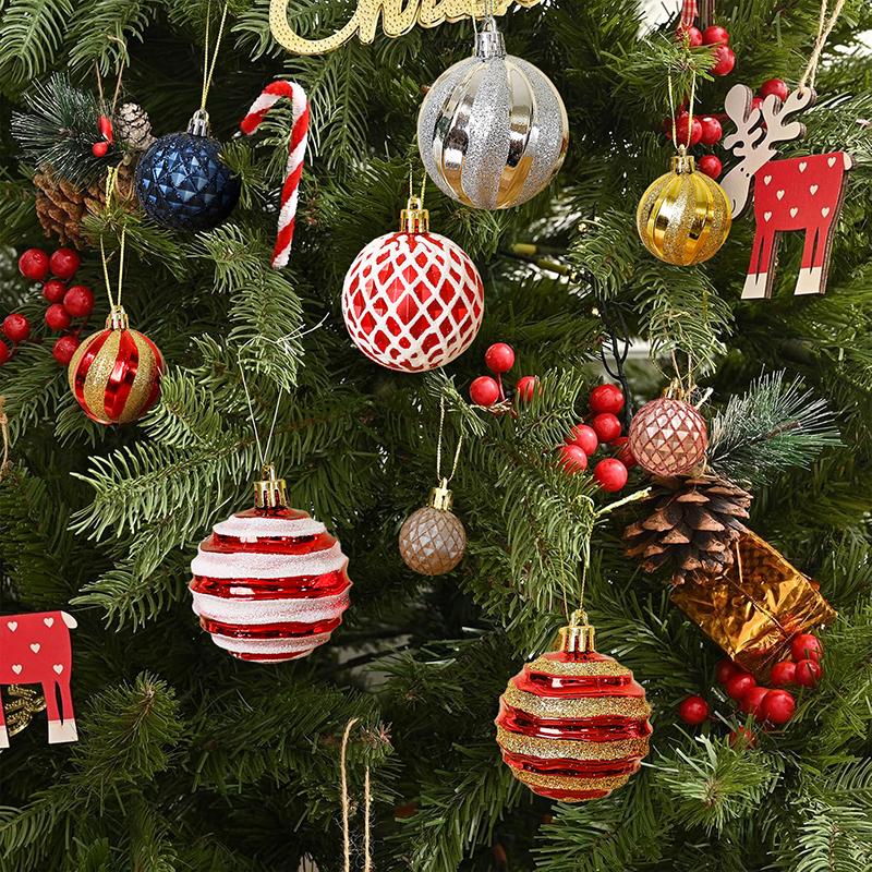 6 шт. 6 см рождественские шары украшения елочные подвески Navidad Noel новогоднее праздничное украшение для дома