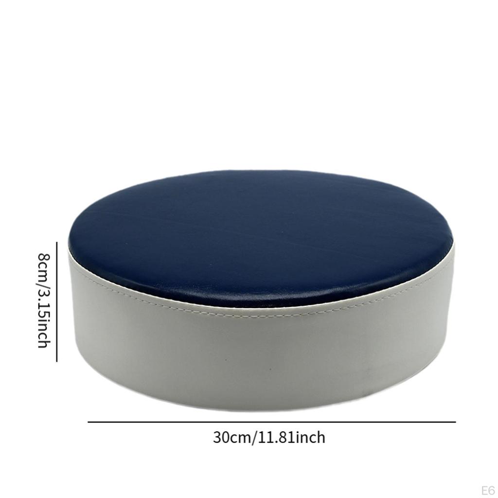 PU Leather Chair Cushion Round Seat Barstool Protector Stool Pad for