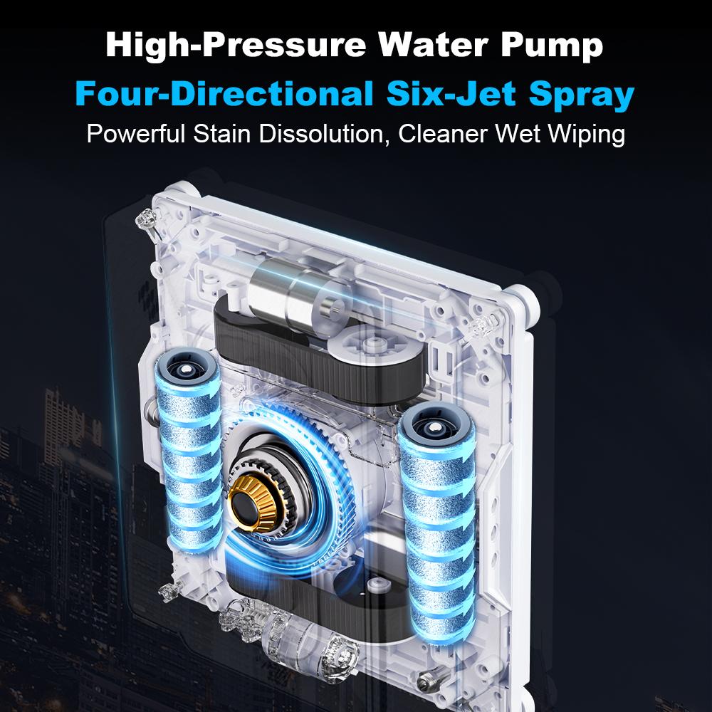 2025 НОВЫЙ робот-мойщик окон Liectroux S9, обновленный лазер, 2 роликовые щетки, 6-стороннее распыление воды насосом, 9 кПа, управление через приложение, голосовые подсказки