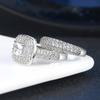 2pcs Double-layer Ladies Luxury Ring Set Silver Women's Ring  Valentine's Day Gift