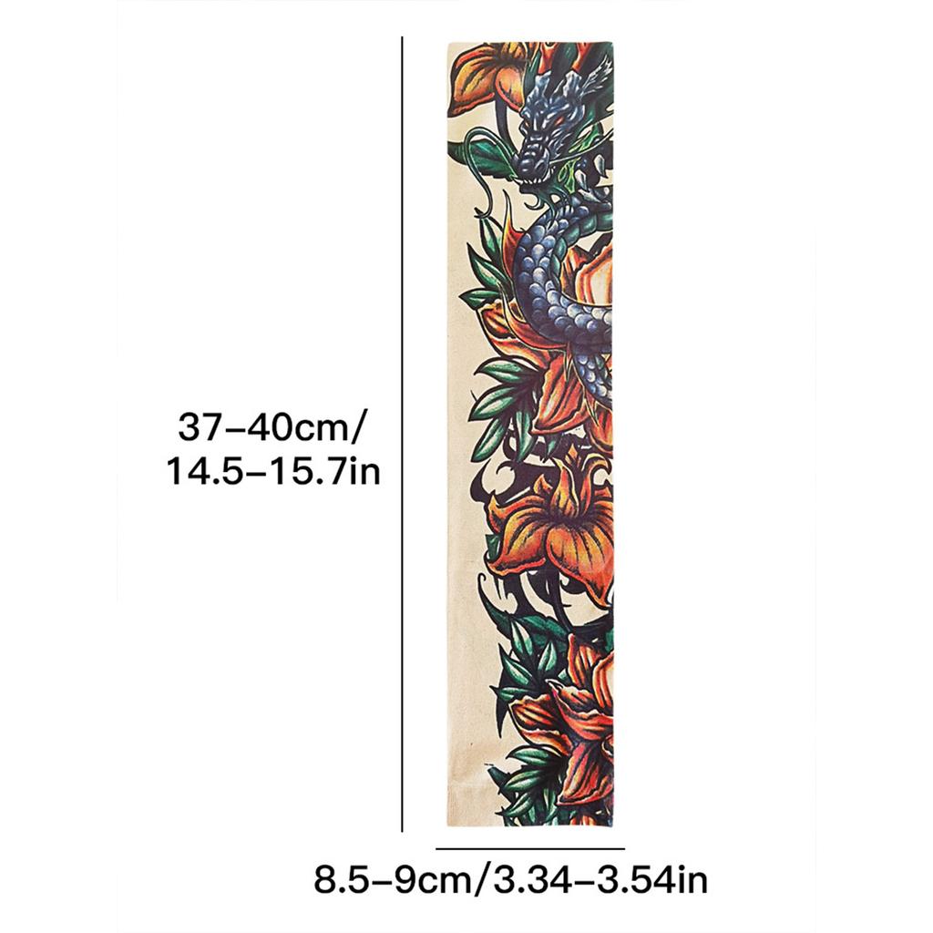 Simulation Tattoo Arm Sleeves Sunproof Arm Covers for Outdoor Enthusiasts Sport Accessory Driving Cycling Arm Protectors