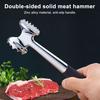 Dual-Sided Meat Tenderizer Dishwasher Safe Kitchen Mallet Hammer Tool with Soft Handle Manual Metal Pounder for Tenderizing Chicken Steak Beef Pork