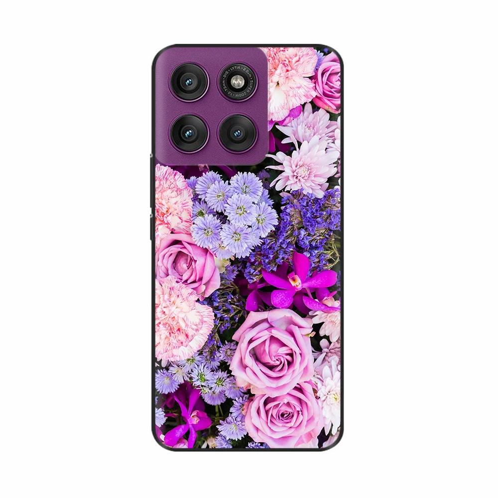 Чехол для телефона Motorola Edge 60 Pro XT2507-1 С узорами бабочек Мягкий ТПУ Силиконовая задняя крышка Для чехла Motorola Edge60 Edge 60 Pro