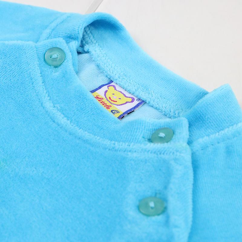 Футболка с длинным рукавом для мальчика и девочки, топы с круглым воротником, бархатная, зимняя, весенняя, толстая, теплая, на пуговицах, детская одежда, толстовка, одежда для младенцев