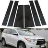 6 шт./комплект для Toyota Highlander Kluger 2014-2019 Накладки на стойки кузова с эффектом карбона, Накладки на оконные стойки, Наклейки на стойки B и C