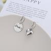 Circular Heart Asymmetric Drop Earring VIintage Thai Silver Smiling Face Earrings For Women Jewelry