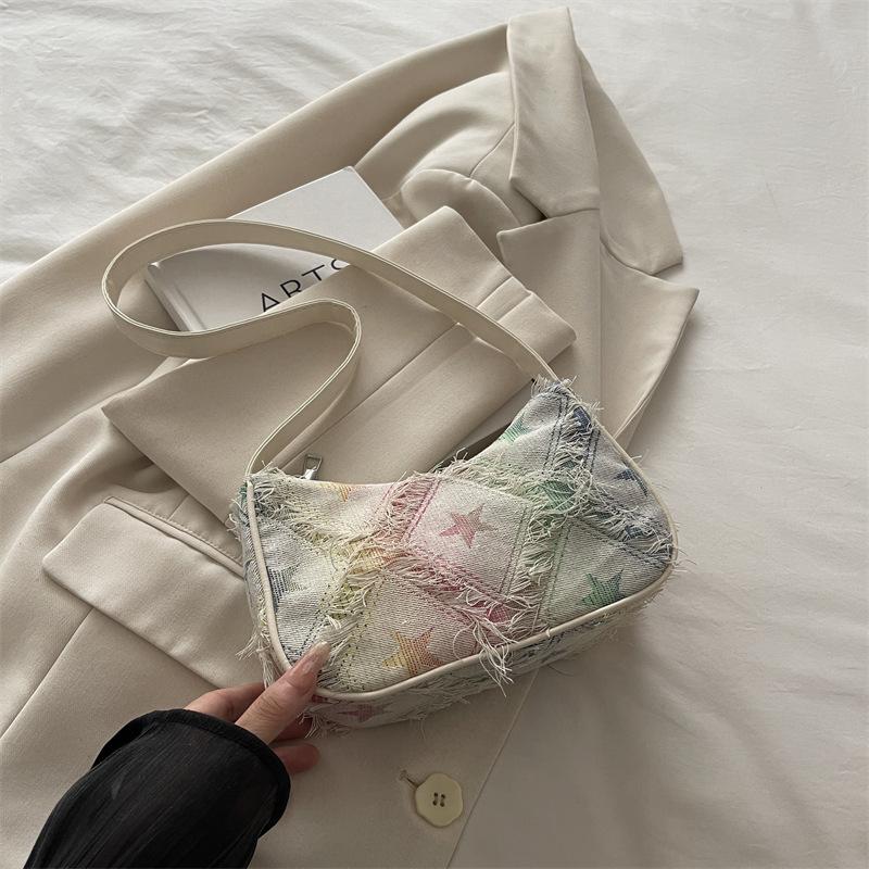 Fashion Star Pattern Chain Crossbody Small Square Bag For Daily Use