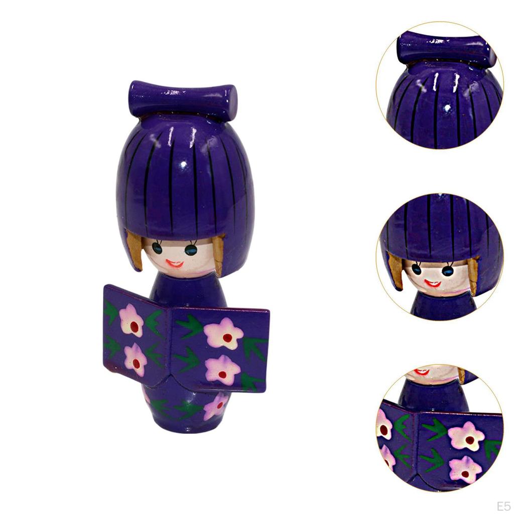 Деревянная кукла-кимоно, азиатская гейша, орнамент, скульптура, традиционная японская коллекционная вещь для