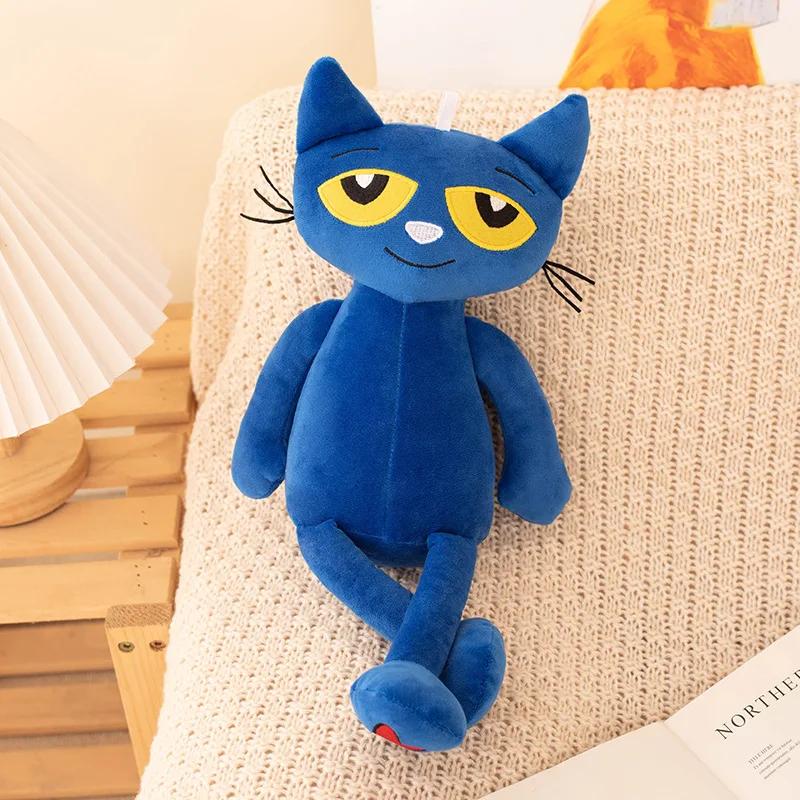 40 см мультяшная анимированная плюшевая игрушка кот Пит, синяя плюшевая кукла-животное, мягкий подарок на день рождения, автомобиль для мужчин и женщин