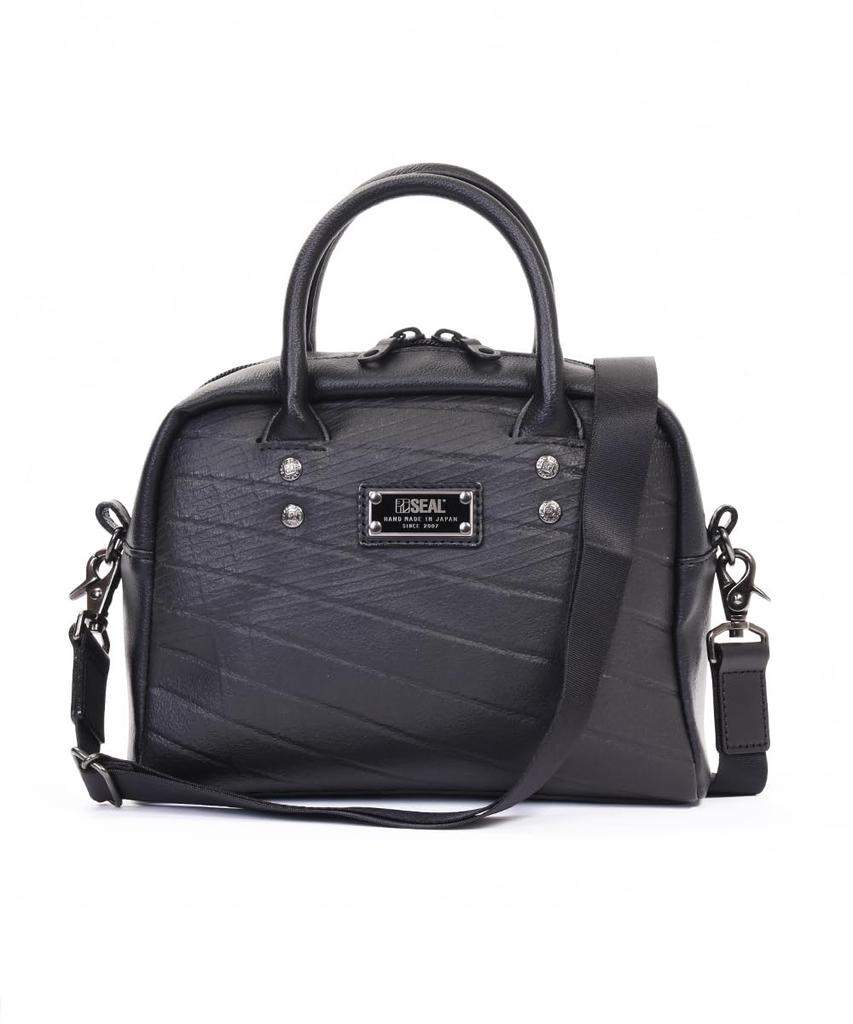 SEAL Mini Bowling Bag for Men Boston Mini Tote Shoulder Crossbody Bag - Bag, Bag, Handbag, Waterproof, 2-Way Bag, (PS-271BK)