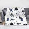 Robots Game Knitted Blanket  Flannel Throw Blanket Bedding Couch Printed Lightweight Bedspread