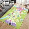 Colorful Hopscotch Castle Play Rug: Non-slip rug suitable for living room and bedroom sofas.