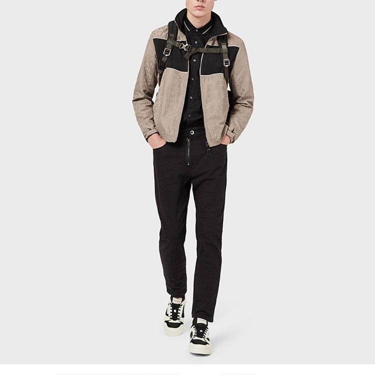 Emporio Armani Простая однотонная рубашка с длинным рукавом на одной пуговице для мужчин, темно-синяя 6K1CD2-1NI5Z-F048