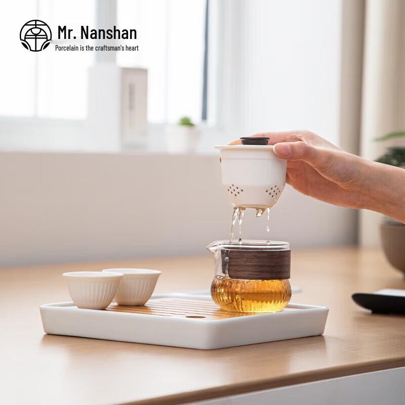 Mr. Nanshan Zen Style Ceramic Tea Set with Square Tray
